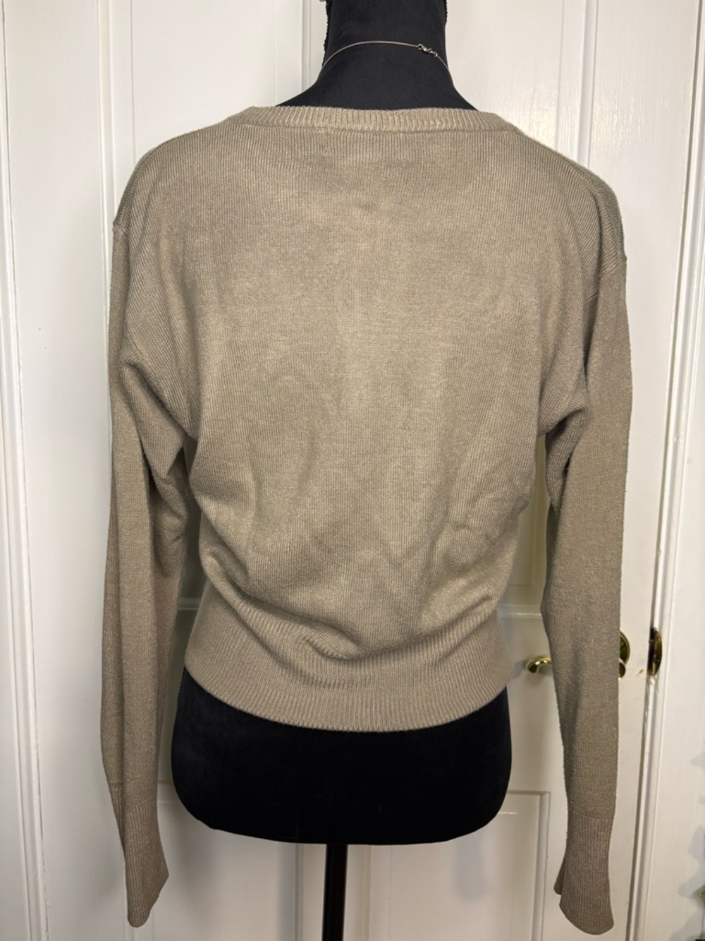 Express Tan Button-Up Cardigan - Picture 4 of 5